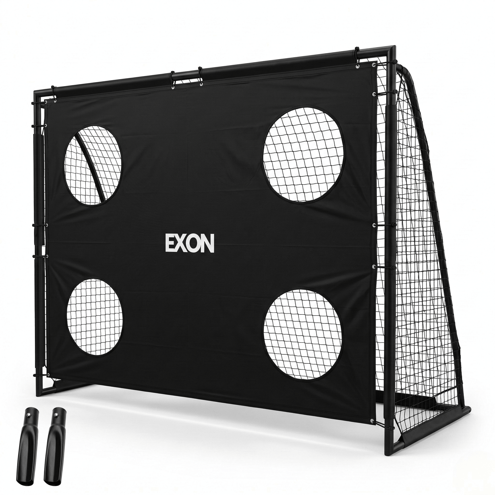 Exon® Voetbaldoel Groot – 220x170 CM – Inclusief Doelwand & Net – Stalen Frame
