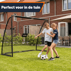 Exon® Voetbaldoel Groot – 220x170 CM – Inclusief Doelwand & Net – Stalen Frame