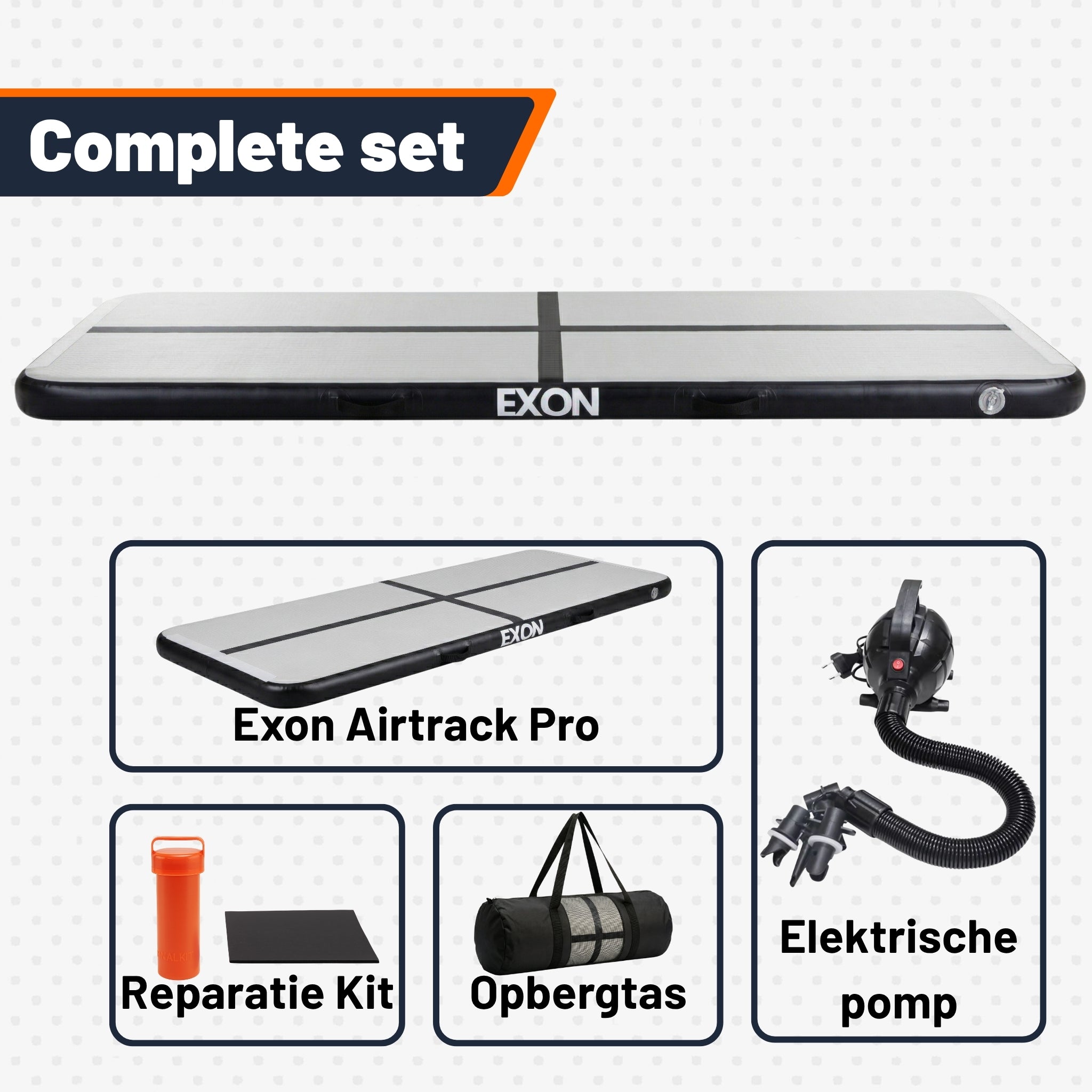 Exon® AirTrack Pro - 400 x 100 x 10 cm - Gymmat & Turnmat - Incl. Pomp