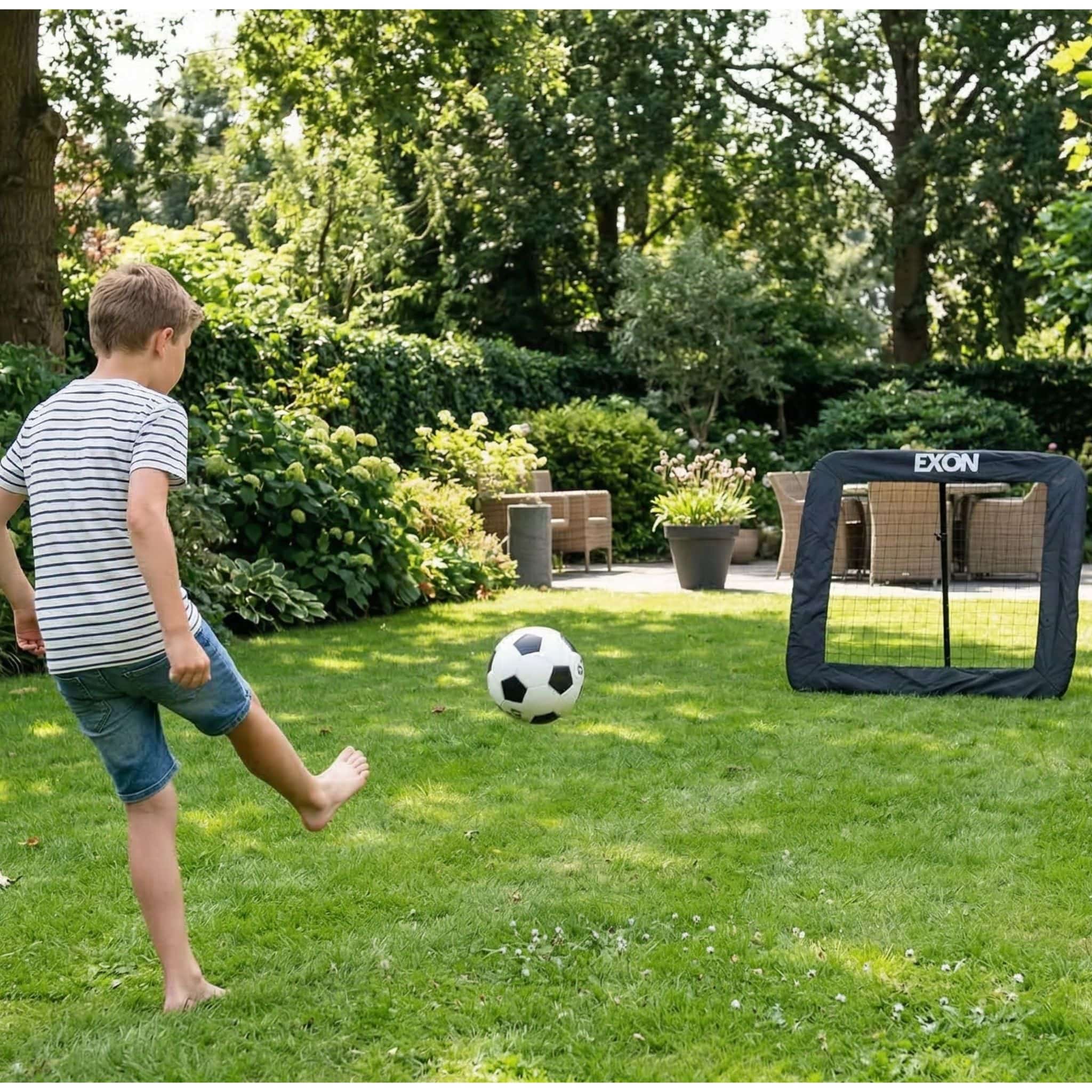 Exon® Voetbal Rebounder - 100 cm - Verstelbaar  - Tchouk