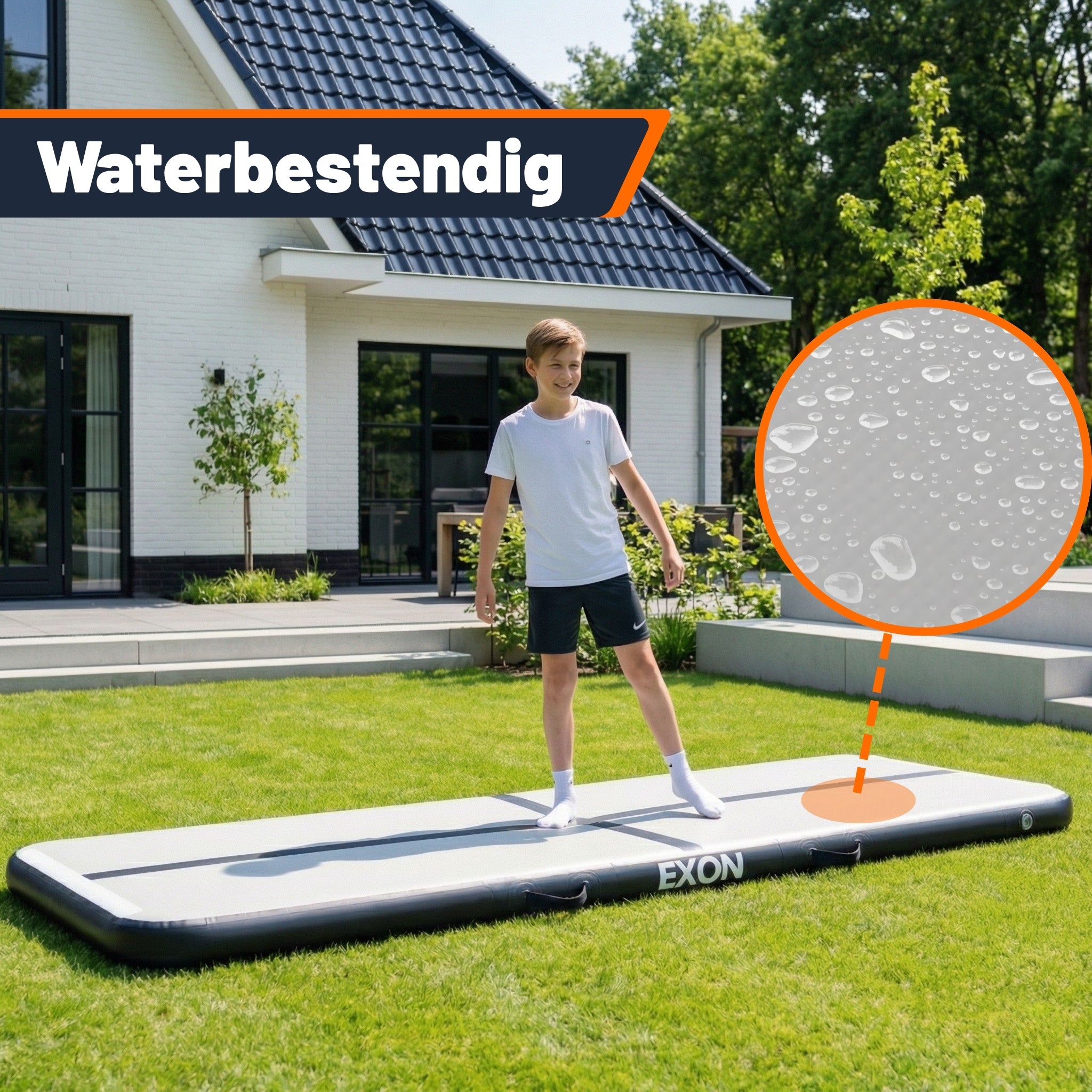 Exon® AirTrack Pro - 400 x 100 x 10 cm - Gymmat & Turnmat - Incl. Pomp