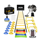 Exon® Pro Voetbal Trainingsset - 26-delig - Agility Set met Loopladder, Hordes & Parachute
