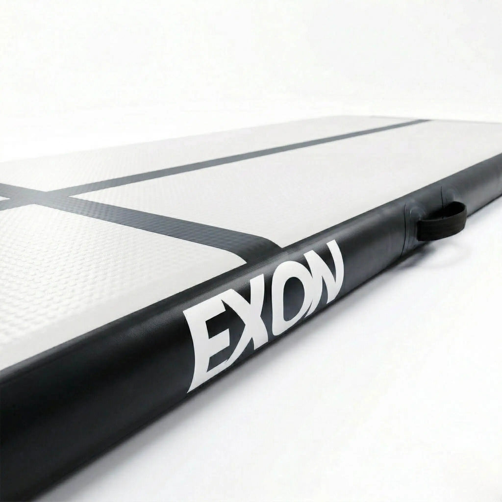 Exon airtrack 3 meter met stevig randprofiel, handgreep en opblaasbaar turnoppervlak